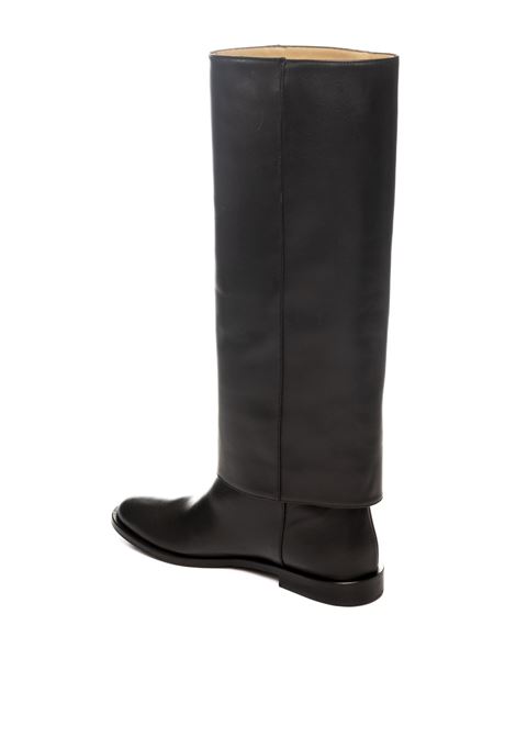 Black leather boot WO MILANO | W341VIT-NERO